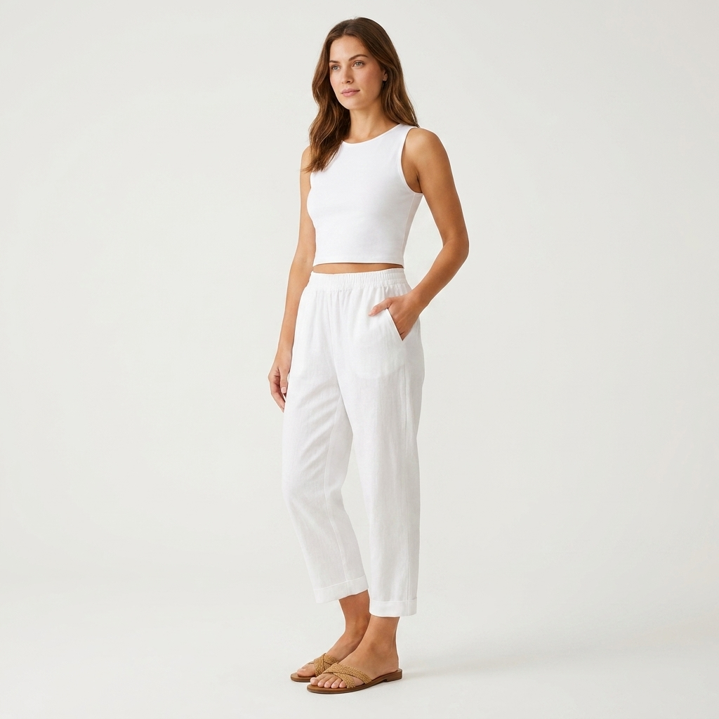Women’s Relaxed Airy Pants | Lightweight Fabric, Elastic Waist & Summer Fit