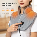 Verwarmd nekkussen – USB, drie warmtestanden en zachte hoes VestraGear