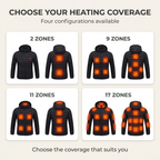 Slimme verwarmingsjas heren – USB-thermostaat en warmtezones VestraGear