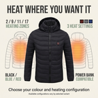 Slimme verwarmingsjas heren – USB-thermostaat en warmtezones VestraGear