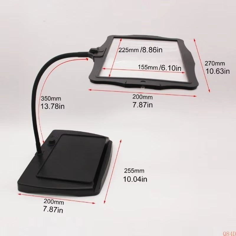 LED Magnifying Desk Lamp – 3X Large Lens with Flexible Gooseneck